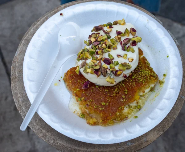 아랍어 디저트 Kunafa — 스톡 사진