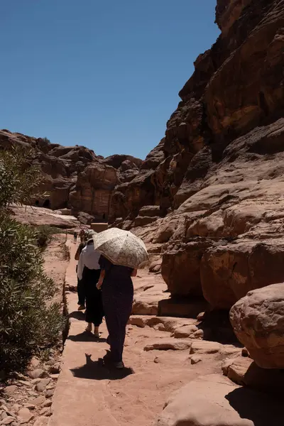 Petra, antica città in Giordania — Foto Stock