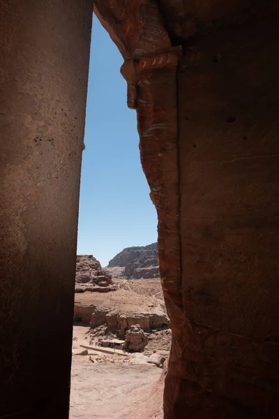 Petra, oude stad in Jordanië — Stockfoto