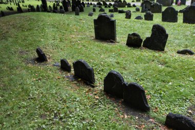 Boston, Massachusetts. Tahıl ambarı Burying zemin - eski mezarlığı.
