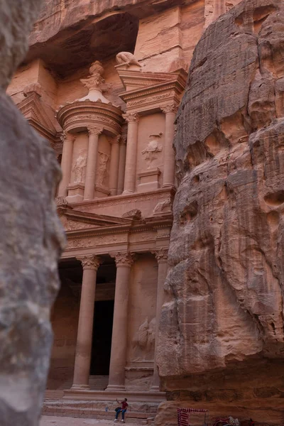 Ürdün Petra Şehrinin Girişinde Siq Görüntüsü — Stok fotoğraf