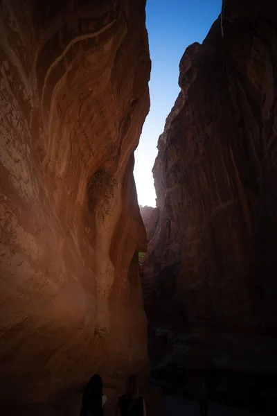 Canyon Entrada Petra Jordânia Cidade Antiga — Fotografia de Stock