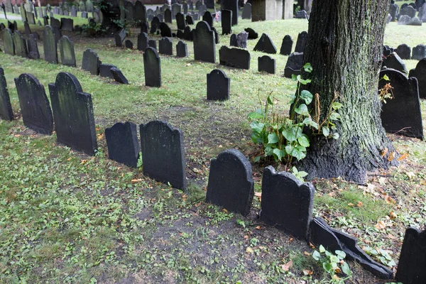 Boston Massachusetts Sýpka Burying Ground Starý Hřbitov — Stock fotografie