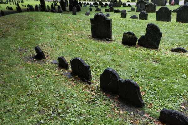 马萨诸塞州 波士顿 粮仓埋葬地面 老公墓 — 图库照片