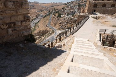ortaçağ haçlı kalesi, Al Karak, Ürdün, Orta Doğu