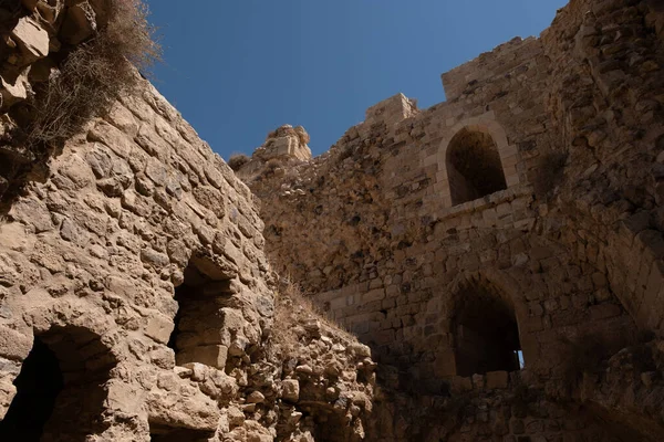 Castelo Cruzados Medievais Karak Jordânia Médio Oriente — Fotografia de Stock