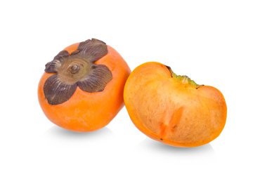 tam ve yarı taze hurma beyaz arka plan üzerinde kesmek