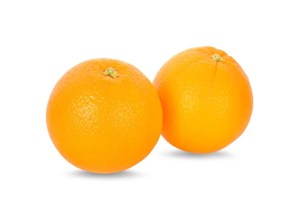 Całych Świeżych Pomarańczy Białym Tle — Zdjęcie stockowe