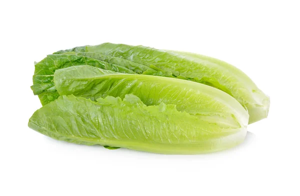 Beyaz arka plan üzerinde taze yeşil cos