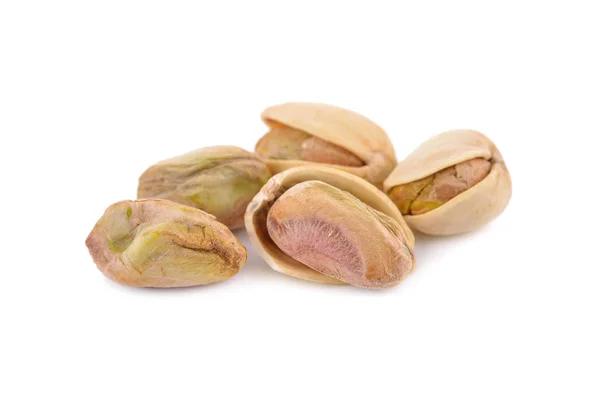 Pistachos Secos Sobre Fondo Blanco — Foto de Stock