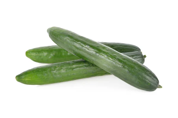 Fresh Japanese cucumbers on white background — Stock Photo, Image