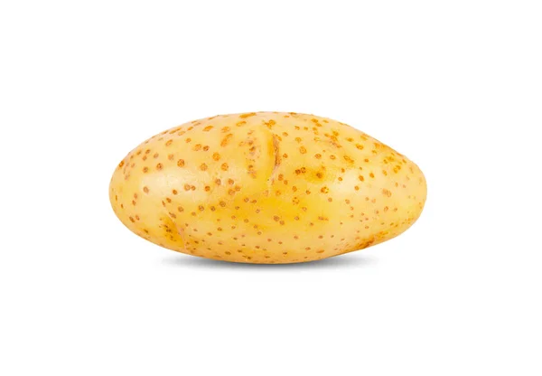Ganze Ungeschälte Frische Kartoffeln Auf Weißem Hintergrund — Stockfoto