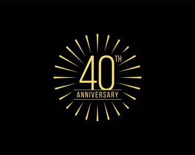 40 yıl yıldönümü kutlama vektör Logo tasarım şablonu