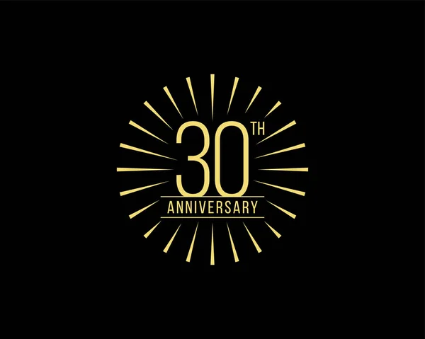 30 yıl yıldönümü kutlama vektör Logo tasarım şablonu