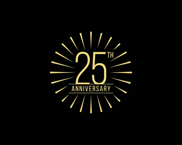25 yıl yıldönümü kutlama vektör Logo tasarım şablonu