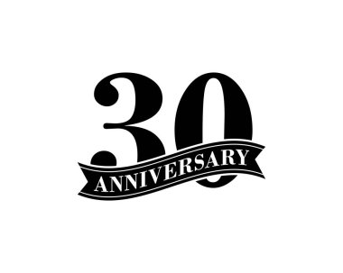 30 yıl yıldönümü kutlama vektör Logo tasarım şablonu