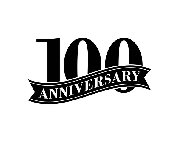 100 yıl yıldönümü kutlama vektör Logo tasarım şablonu
