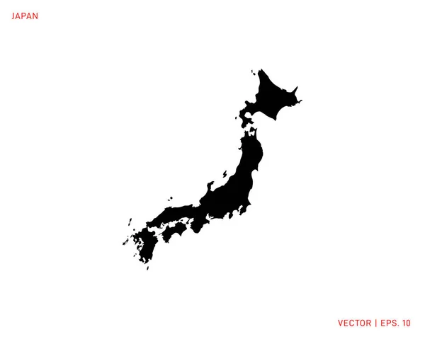 Plantilla Diseño Vectores Del Mapa Japonés — Vector de stock