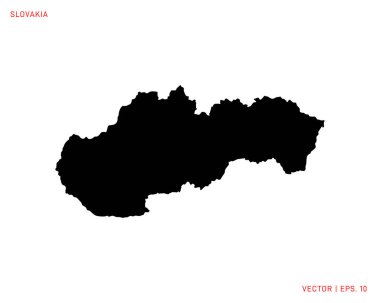 Slovakya Harita Vektör Tasarım Şablonu
