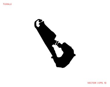 Tuvalu Harita Vektör Tasarım Şablonu