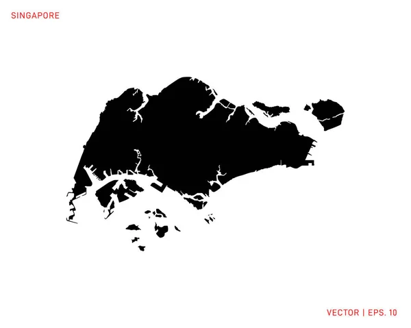 Plantilla Diseño Vectores Mapa Singapur — Vector de stock