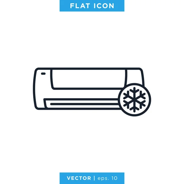 Template Voor Het Ontwerp Van Airconditioner Icon Vector Bewerkbare Vector — Stockvector