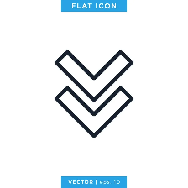 Download Pijl Omlaag Icon Vector Stock Illustratie Ontwerp Template Bewerkbare — Stockvector