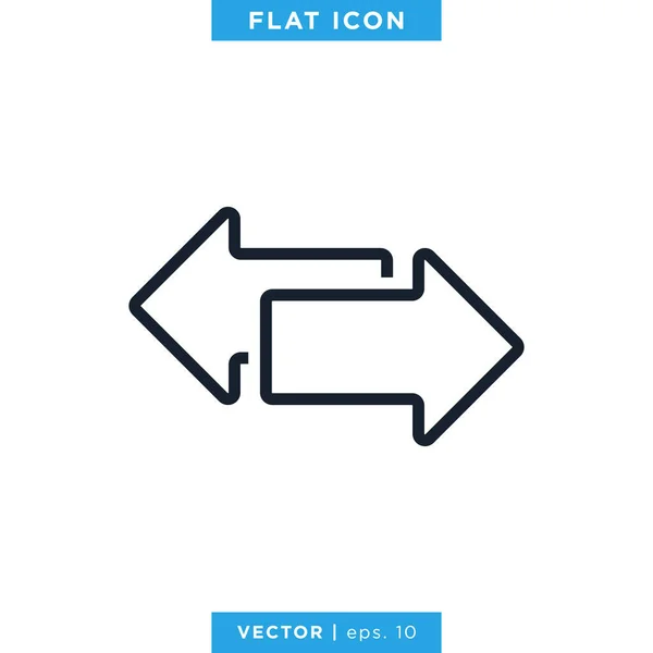 Pijl Pictogram Vector Ontwerp Sjabloon — Stockvector