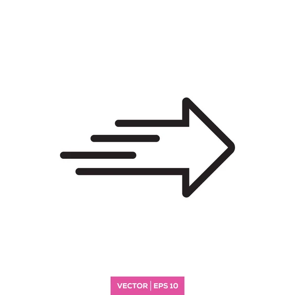 Next Arrow Icon Vector Illustration Design Template Right Direction — Stock Vector