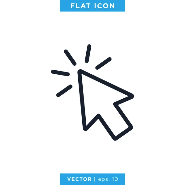 Pointer Arrow Icon Vector Illustratie Ontwerp Template Klik Teken Bewerkbare — Stockvector