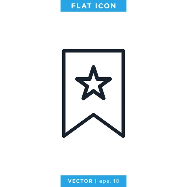 Bladwijzer Pictogram Vectorontwerp Sjabloon — Stockvector