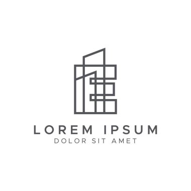 E harfi oluşturma logosu tasarımı