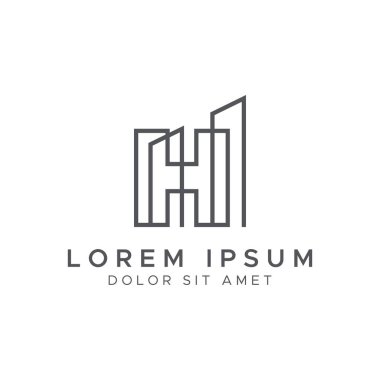 H harfi oluşturma logosu tasarımı
