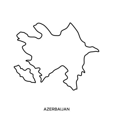 Azerbaycan Vektör Tasarım Şablonu 'nun taslağı. Düzenlenebilir Vuruş