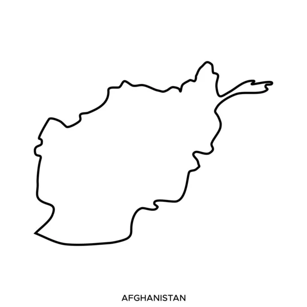 Plattegrond Van Afghanistan Vector Design Template Bewerkbare Beroerte — Stockvector