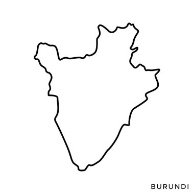 Burundi Vektör Tasarım Şablonu 'nun ana hatları. Düzenlenebilir Vuruş