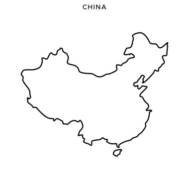 Çin Vektör Tasarım Şablonu 'nun taslağı. Düzenlenebilir Vuruş