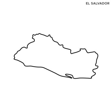 El Salvador Vektör Tasarım Şablonu 'nun taslağı. Düzenlenebilir Vuruş
