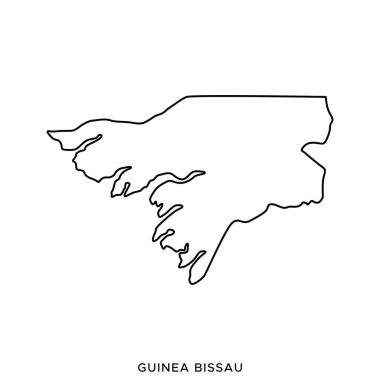 Gine Bissau Vektör Tasarım Şablonu 'nun taslağı. Düzenlenebilir Vuruş
