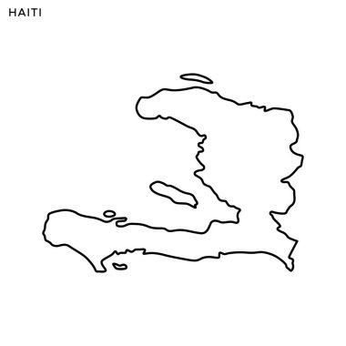 Haiti Vektör Tasarım Şablonu 'nun taslağı. Düzenlenebilir Vuruş