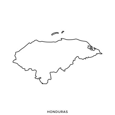 Honduras Vektör Tasarım Şablonu 'nun Ana Hattı. Düzenlenebilir Vuruş