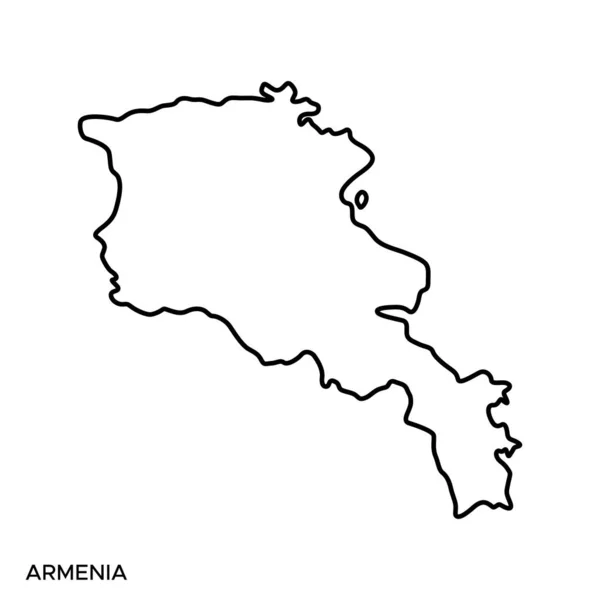 Mapa Esboço Armênia Vector Design Template Curso Editável — Vetor de Stock