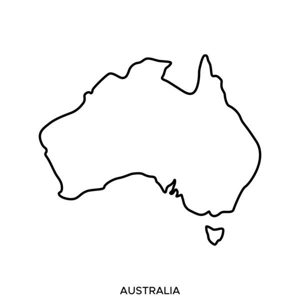 Mapa Australia Plantilla Diseño Vectorial Carrera Editable — Vector de stock