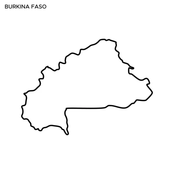 Schéma Carte Burkina Faso Modèle Conception Vectorielle Avc Modifiable — Image vectorielle