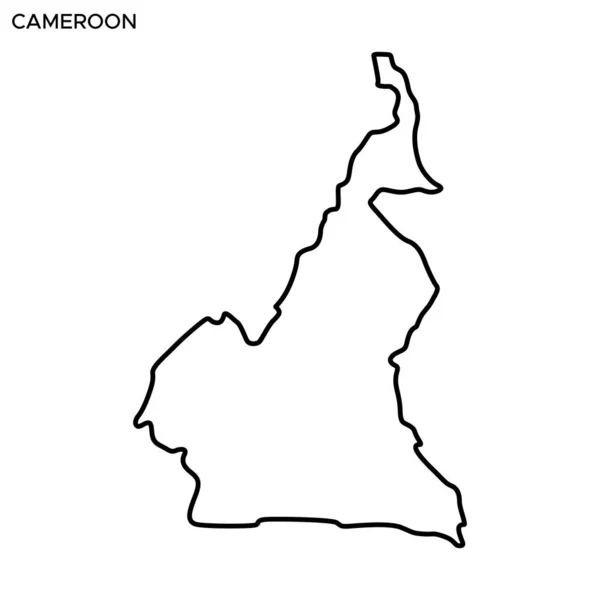 Контурная Карта Векторного Дизайна Камеруна Стол Голосования — стоковый вектор