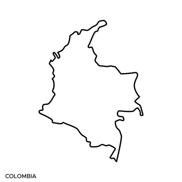 Schéma Carte Colombie Modèle Conception Vectorielle Avc Modifiable — Image vectorielle