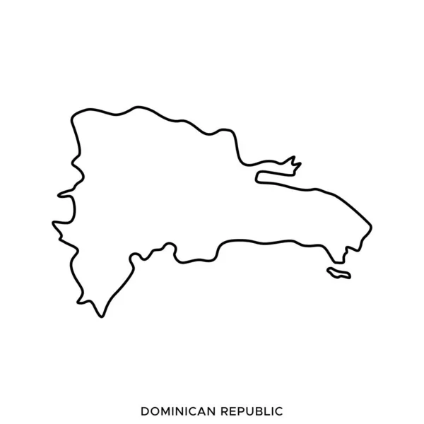 Mapa República Dominicana Plantilla Diseño Vectorial Carrera Editable — Archivo Imágenes Vectoriales