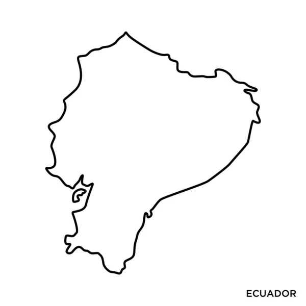 Контур Карты Векторного Дизайна Эквадора Стол Голосования — стоковый вектор