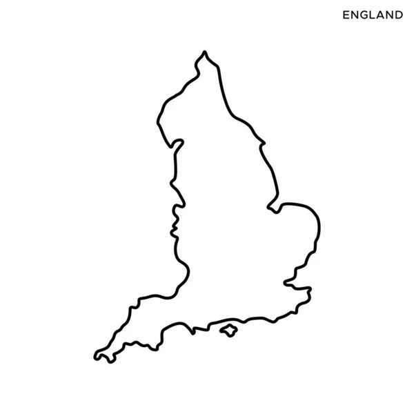 Obrys Map England Vector Design Template Upravitelný Tah — Stockový vektor