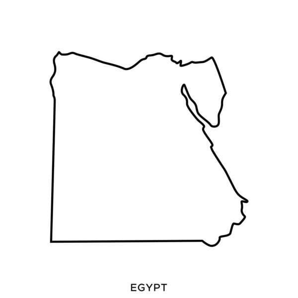 Overzicht Kaart Van Egypte Vector Design Template Bewerkbare Beroerte — Stockvector